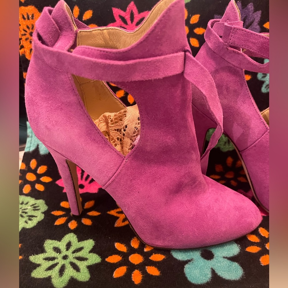 Nice Jimmy Choo Marina Tie Strap Suede Booties 37